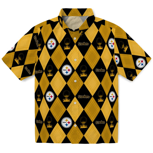 Pittsburgh Steelers Hawaiian Shirt - Golfing Plaid | Moonbestprint