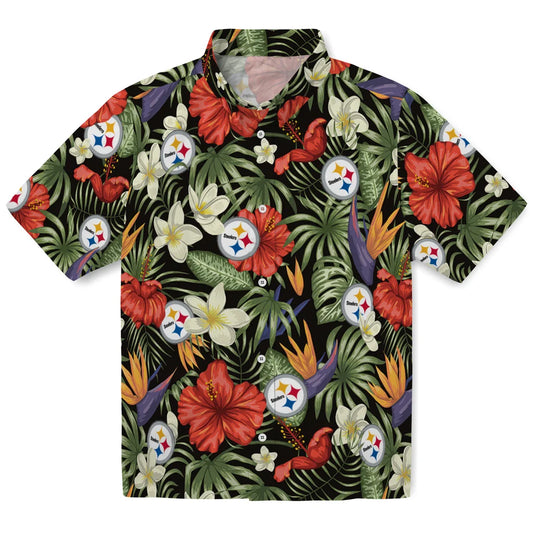 Pittsburgh Steelers Hawaiian Shirt - Hawaii Floral Hibiscus | Moonbestprint