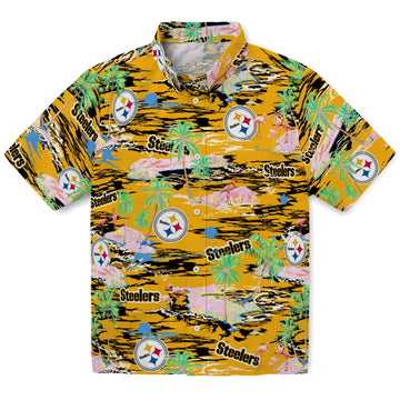 Pittsburgh Steelers Hawaiian Shirt - Hawaii Island | Moonbestprint