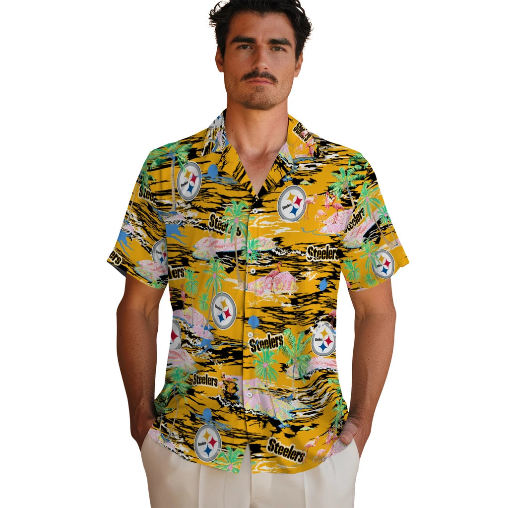 Pittsburgh Steelers Hawaiian Shirt - Hawaii Island | Moonbestprint