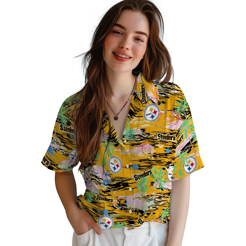 Pittsburgh Steelers Hawaiian Shirt - Hawaii Island | Moonbestprint