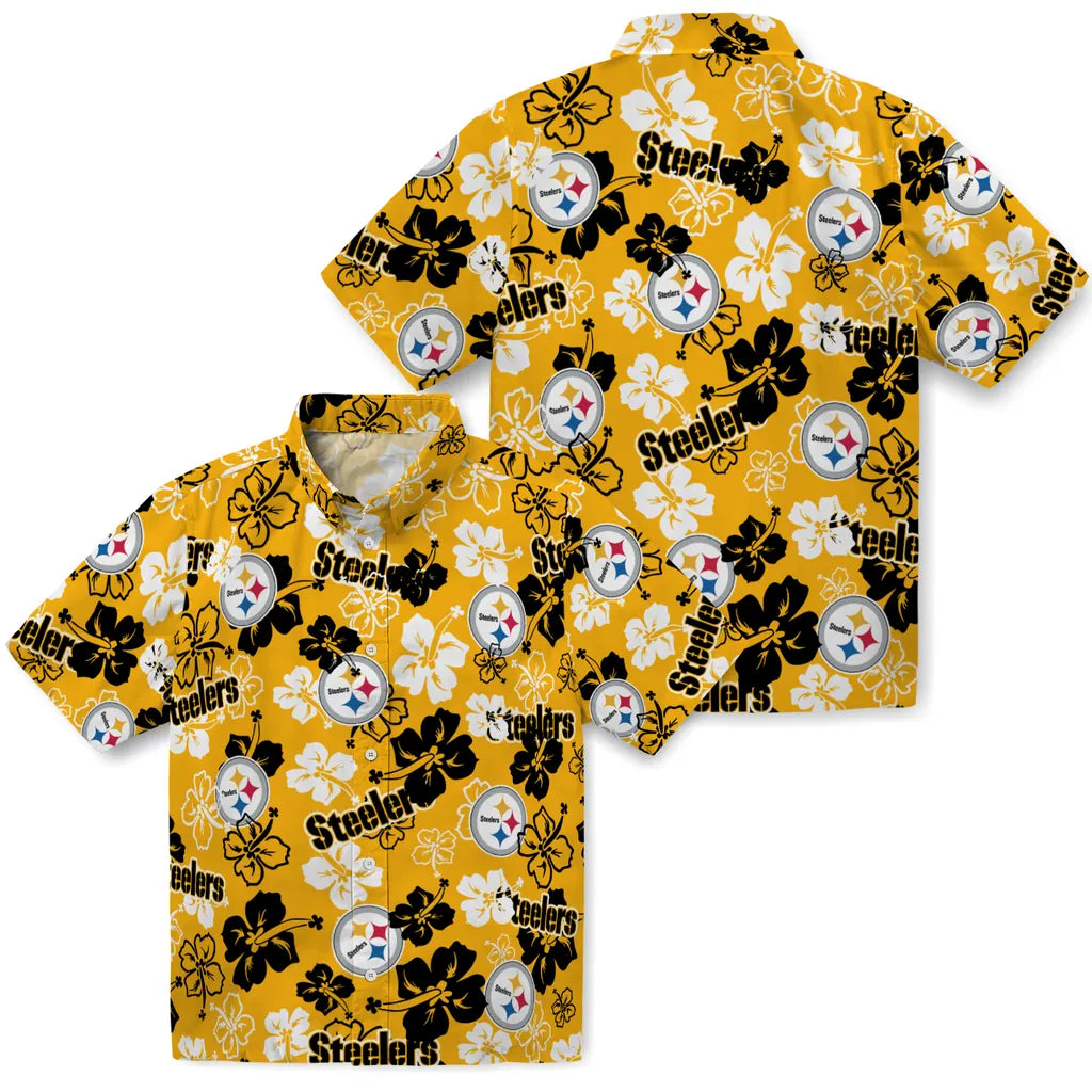 Pittsburgh Steelers Hibiscus Bloom Hawaiian Shirt – Moonbestprint