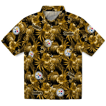 Pittsburgh Steelers Hawaiian Shirt - Hibiscus Exotic | Moonbestprint