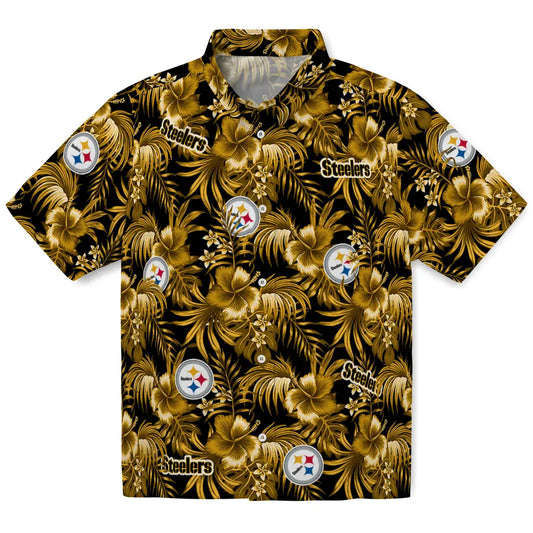 Pittsburgh Steelers Hawaiian Shirt - Hibiscus Exotic | Moonbestprint