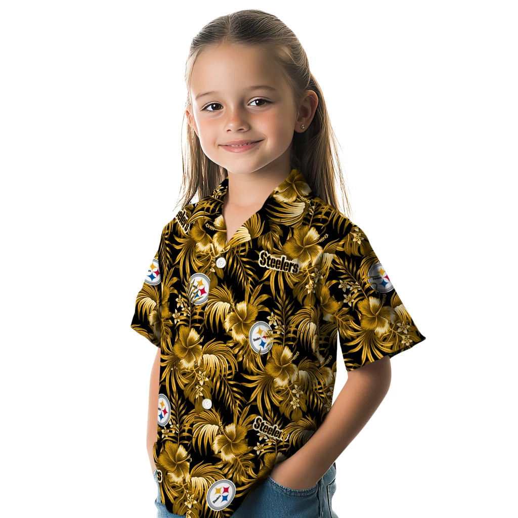 Pittsburgh Steelers Hawaiian Shirt - Hibiscus Exotic | Moonbestprint