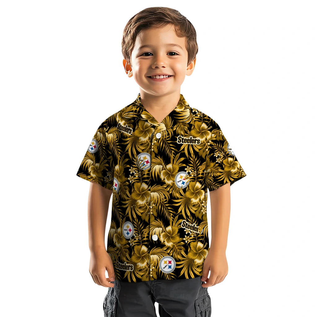 Pittsburgh Steelers Hawaiian Shirt - Hibiscus Exotic | Moonbestprint