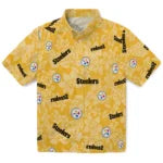 Pittsburgh Steelers Hawaiian Shirt - Hibiscus Oasis | Moonbestprint