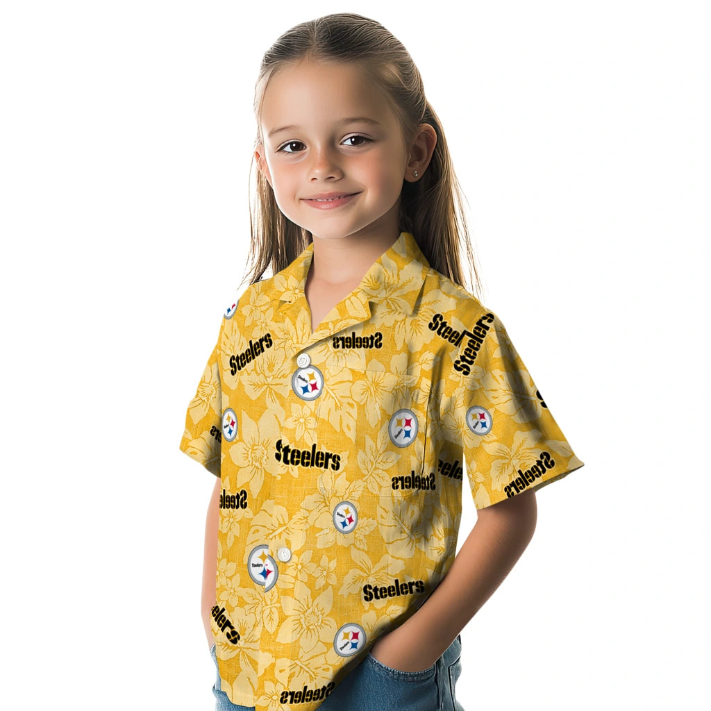 Pittsburgh Steelers Hawaiian Shirt - Hibiscus Oasis | Moonbestprint