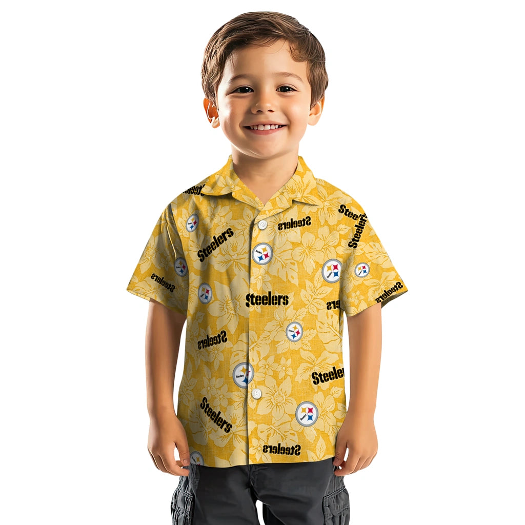 Pittsburgh Steelers Hawaiian Shirt - Hibiscus Oasis | Moonbestprint