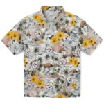 Pittsburgh Steelers Hawaiian Shirt - Hibiscus Seaside | Moonbestprint