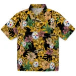 Pittsburgh Steelers Hawaiian Shirt - Hibiscus Tiki Jungle | Moonbestprint