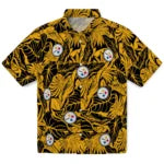 Pittsburgh Steelers Hawaiian Shirt - Monstera Layer | Moonbestprint