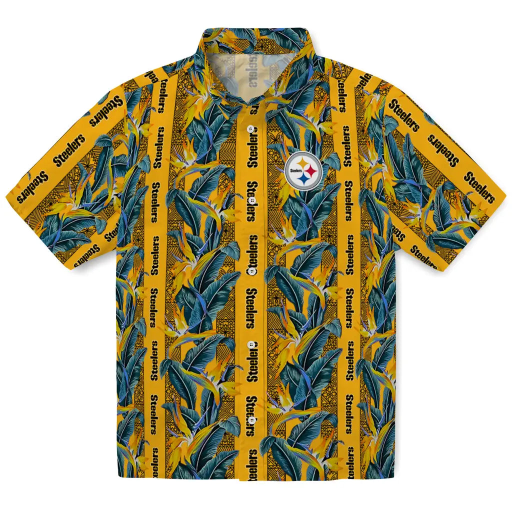 Pittsburgh Steelers Hawaiian Shirt - Paradise Vines | Moonbestprint