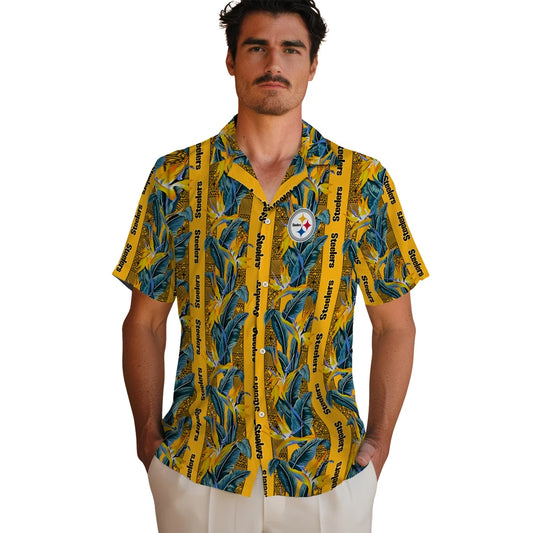 Pittsburgh Steelers Hawaiian Shirt - Paradise Vines | Moonbestprint