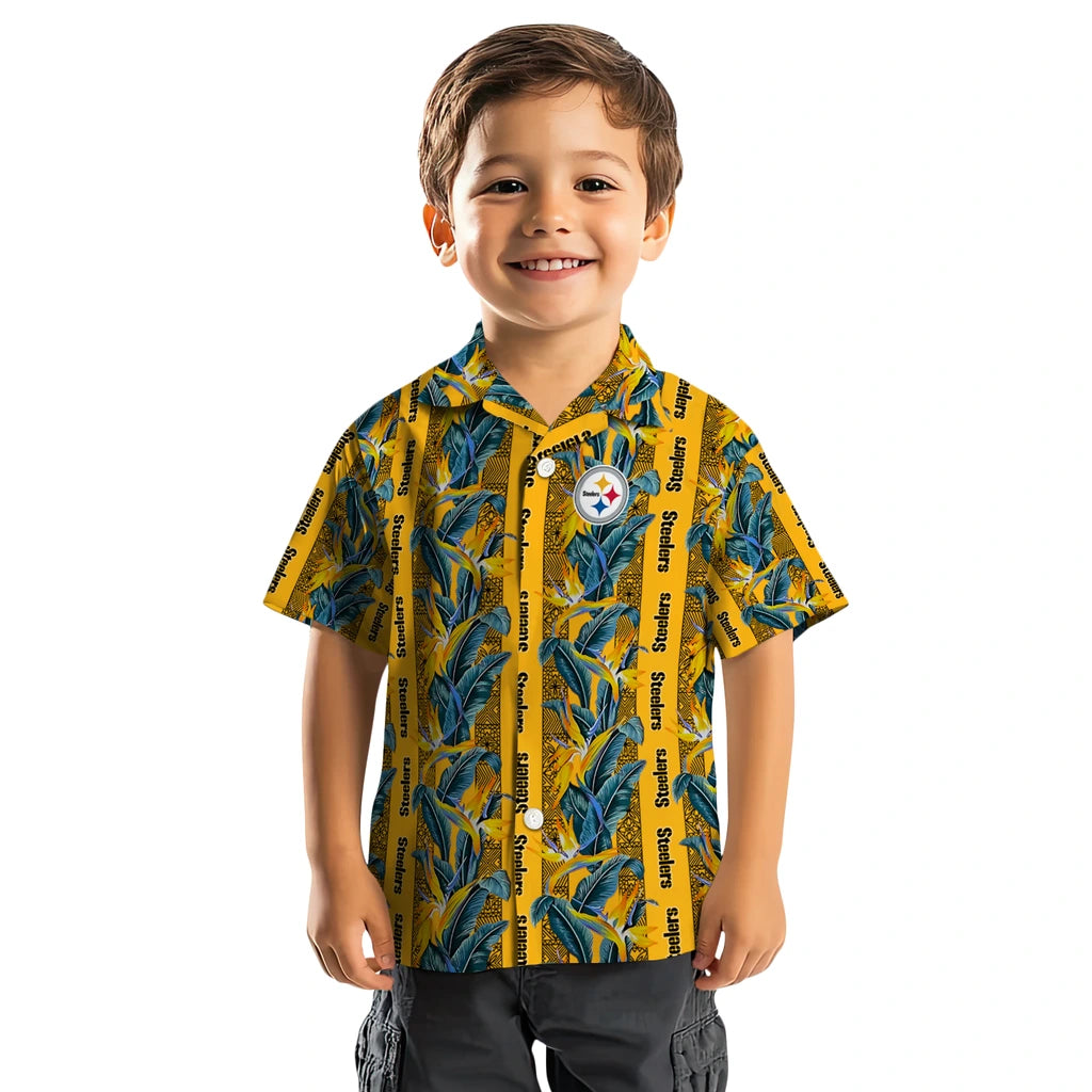 Pittsburgh Steelers Hawaiian Shirt - Paradise Vines | Moonbestprint
