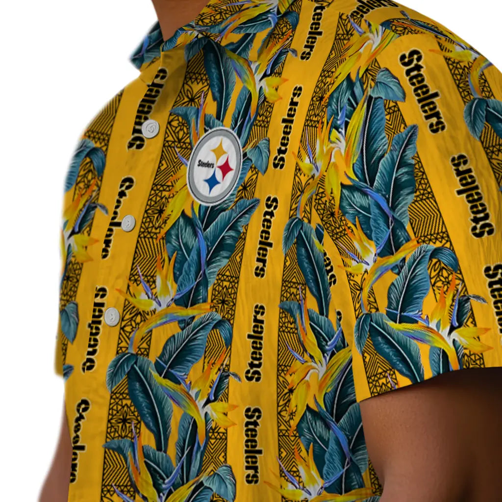 Pittsburgh Steelers Hawaiian Shirt - Paradise Vines | Moonbestprint
