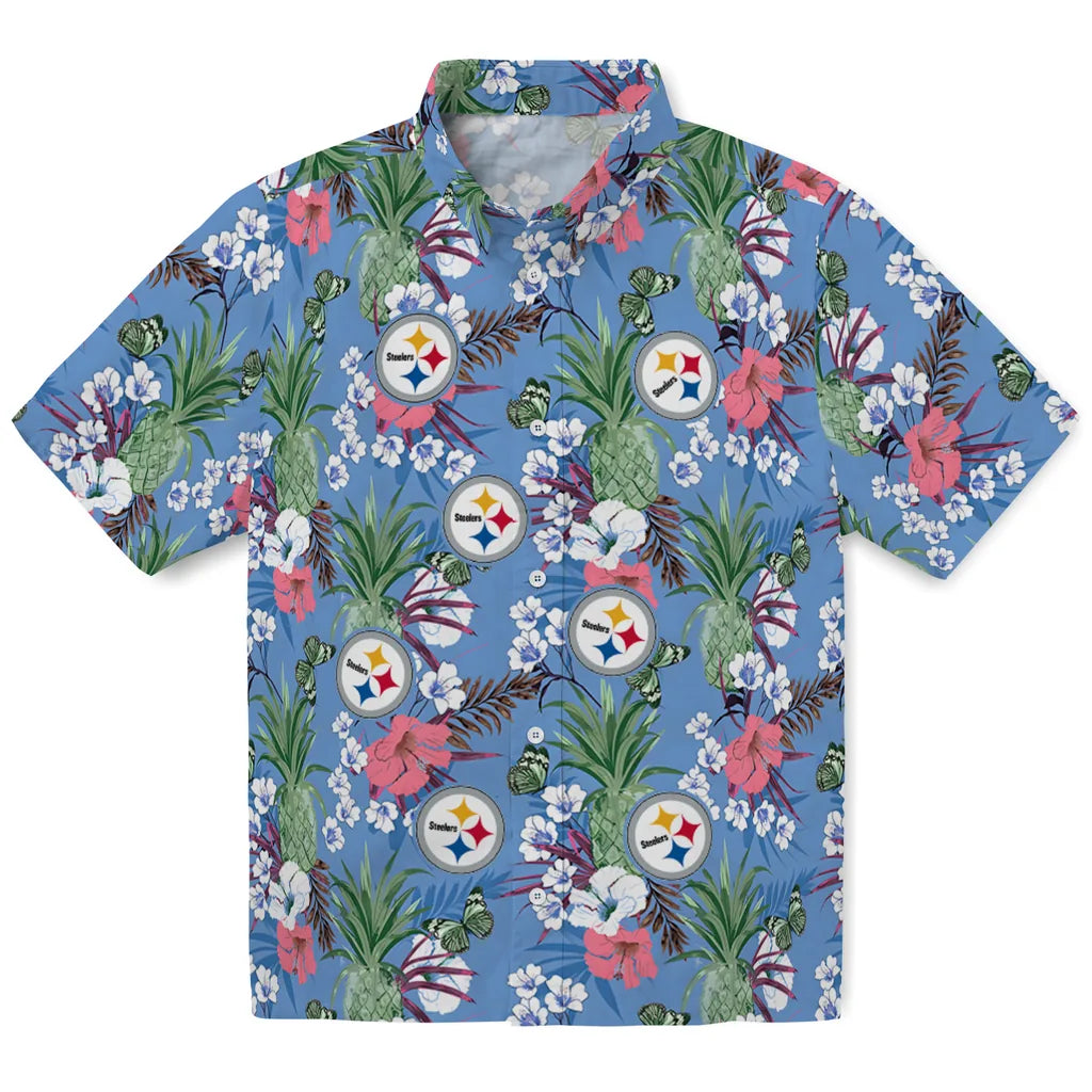 Pittsburgh Steelers Hawaiian Shirt - Pineapple Bouquet | Moonbestprint