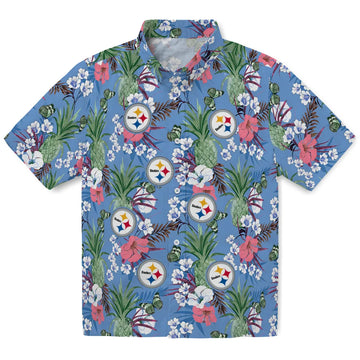 Pittsburgh Steelers Hawaiian Shirt - Pineapple Bouquet | Moonbestprint
