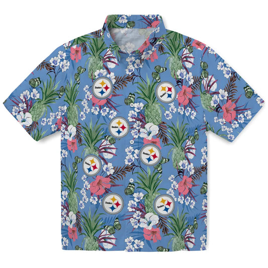 Pittsburgh Steelers Hawaiian Shirt - Pineapple Bouquet | Moonbestprint