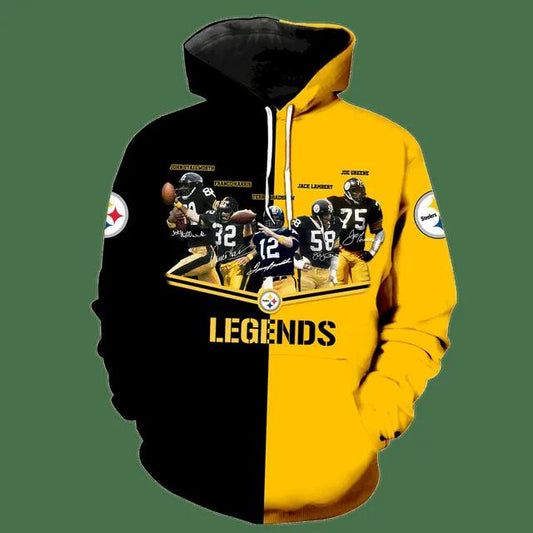 Pittsburgh Steelers Legends NFL 3D All Over Print Hoodie -Moonbestprint