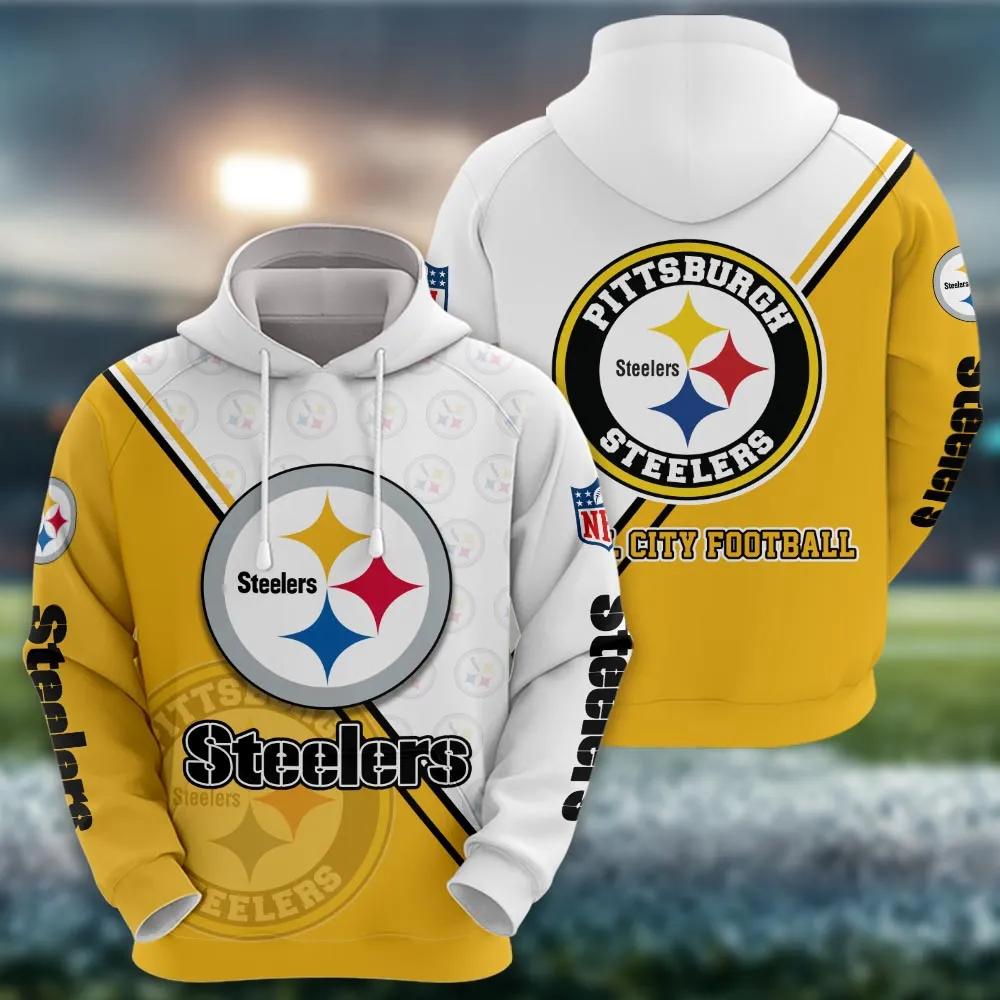 Pittsburgh Steelers Logo 3D NFL All Over Print Hoodie -Moonbestprint