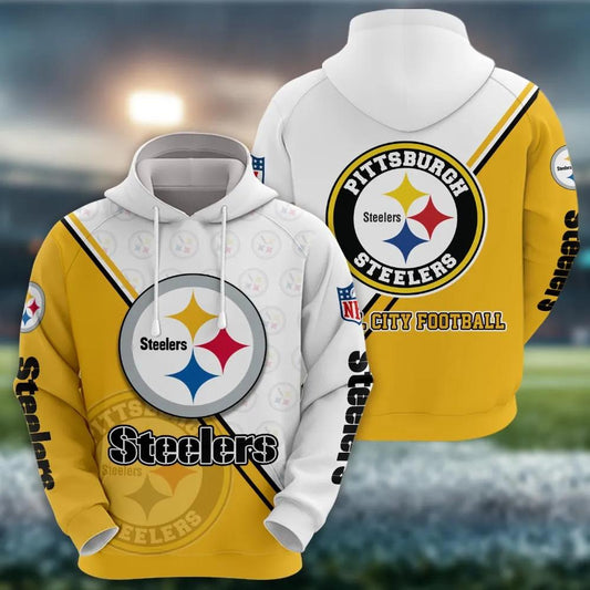 Pittsburgh Steelers Logo 3D NFL All Over Print Hoodie -Moonbestprint