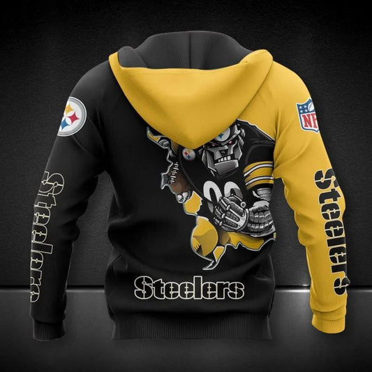 Pittsburgh Steelers Mascot NFL 3D All Over Print Hoodie -Moonbestprint