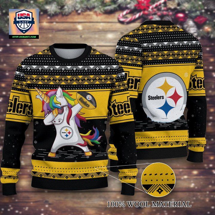 Pittsburgh Steelers Unicorn Merry Christmas Knitted Ugly Sweater ? Usalast