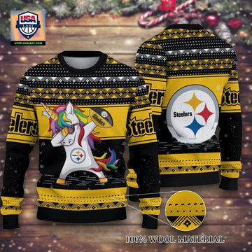 Pittsburgh Steelers Unicorn Merry Christmas Knitted Ugly Sweater ? Usalast
