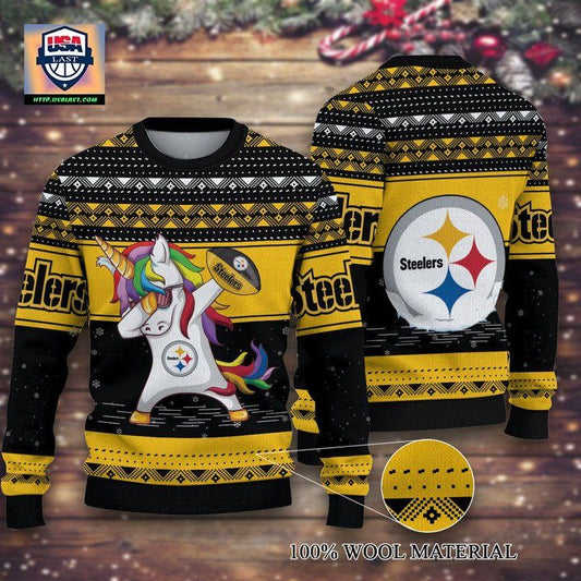 Pittsburgh Steelers Unicorn Merry Christmas Knitted Ugly Sweater ? Usalast
