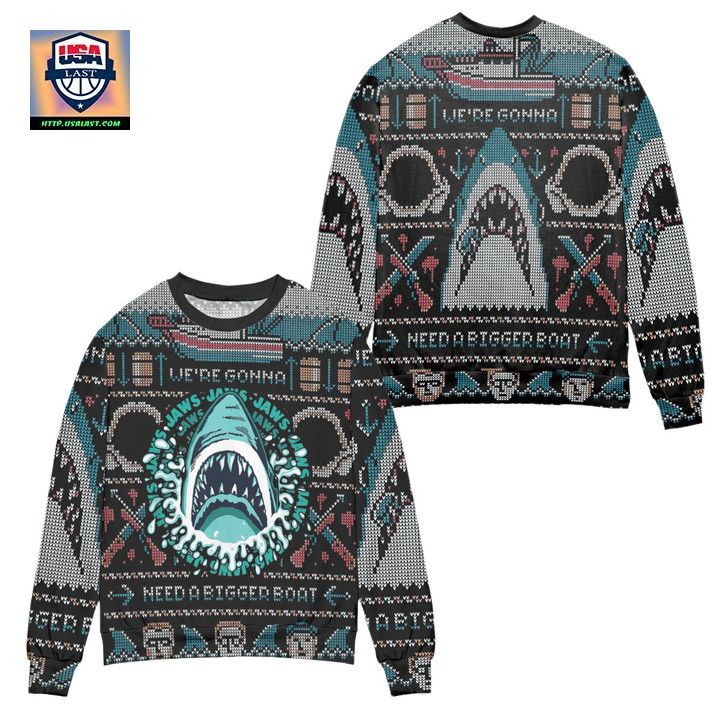 Pixel Jaws Were Gonna Need A Bigger Boat Ugly Christmas Sweater ? Usalast
