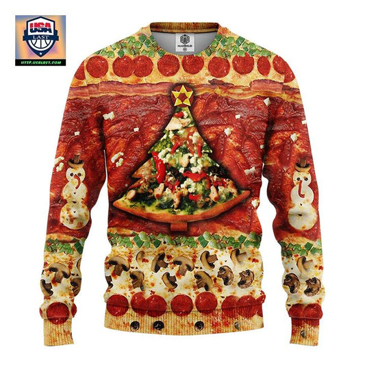 Pizza 3D Ugly Christmas Sweater Amazing Gift Idea Thanksgiving Gift ? Usalast