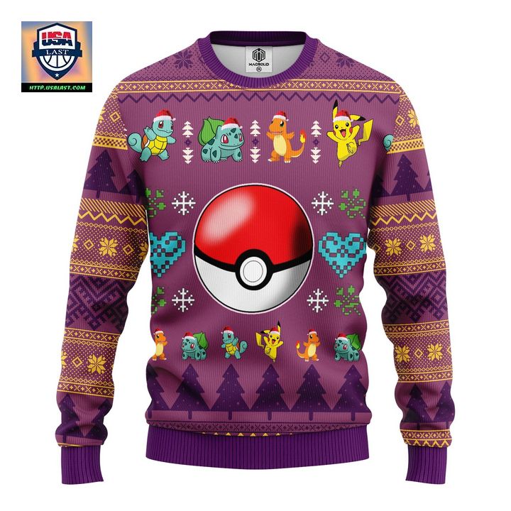 Pokemon Ball Ugly Christmas Sweater Amazing Gift Idea Thanksgiving Gift ? Usalast