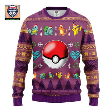 Pokemon Ball Ugly Christmas Sweater Amazing Gift Idea Thanksgiving Gift ? Usalast