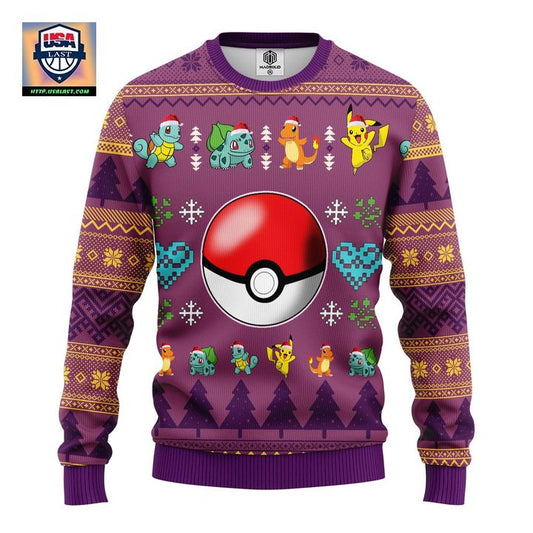 Pokemon Ball Ugly Christmas Sweater Amazing Gift Idea Thanksgiving Gift ? Usalast