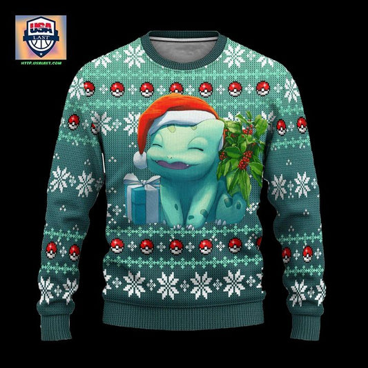 Pokemon Bulbasaur Anime Ugly Christmas Sweater Xmas Gift ? Usalast