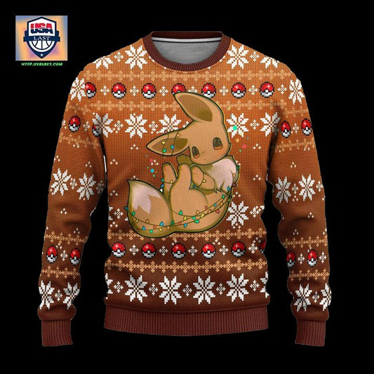 Pokemon Eevee Anime Ugly Christmas Sweater Xmas Gift ? Usalast