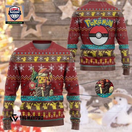 Pokemon Electric Gift Christmas Christmas Sweater ? Usalast