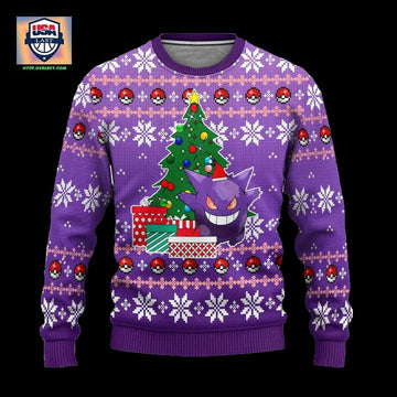 Pokemon Gengar Anime Ugly Christmas Sweater Xmas Gift ? Usalast