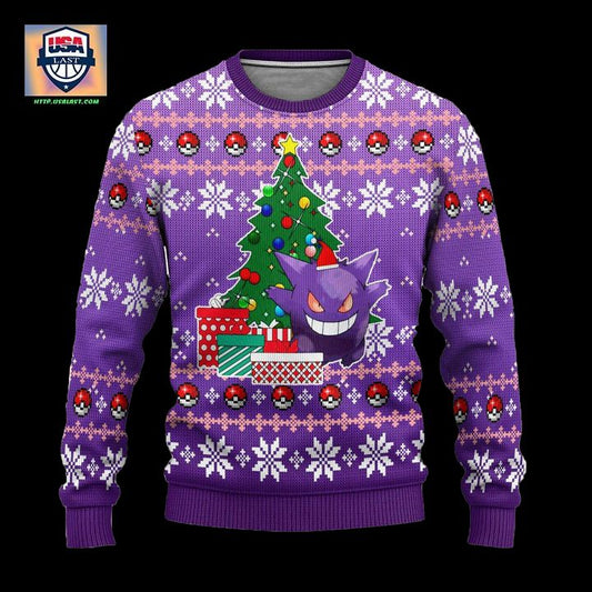 Pokemon Gengar Anime Ugly Christmas Sweater Xmas Gift ? Usalast