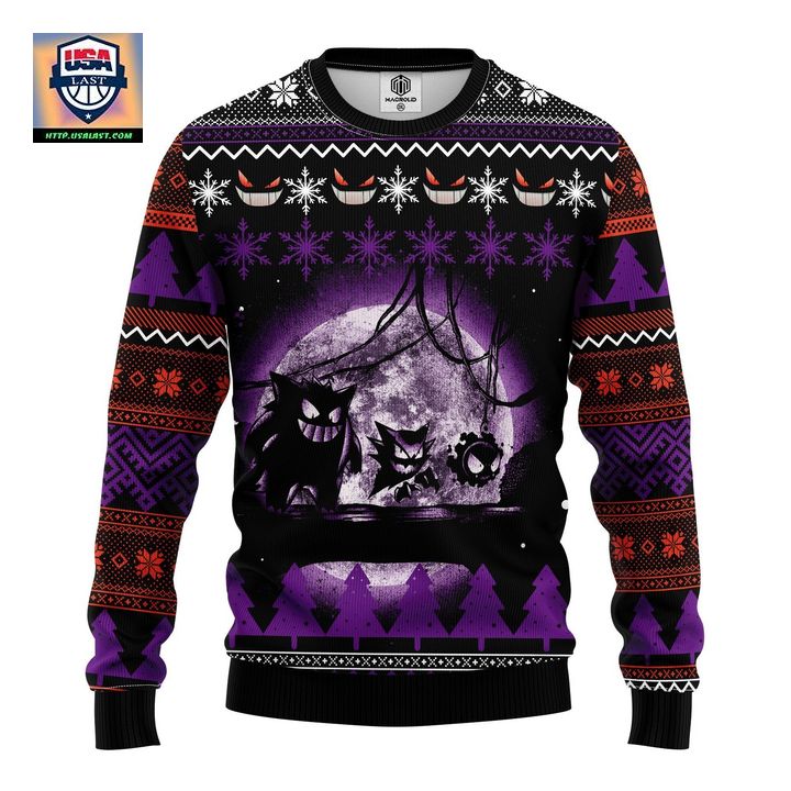 Pokemon Ghost Ugly Christmas Sweater Amazing Gift Idea Thanksgiving Gift ? Usalast