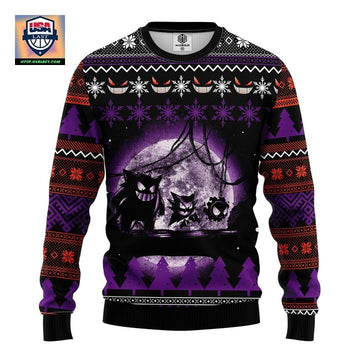 Pokemon Ghost Ugly Christmas Sweater Amazing Gift Idea Thanksgiving Gift ? Usalast
