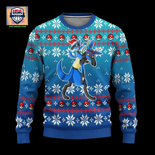 Pokemon Lucario Anime Ugly Christmas Sweater Xmas Gift ? Usalast