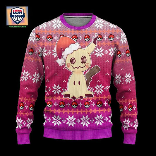 Pokemon Mimikyu Anime Ugly Christmas Sweater Xmas Gift ? Usalast