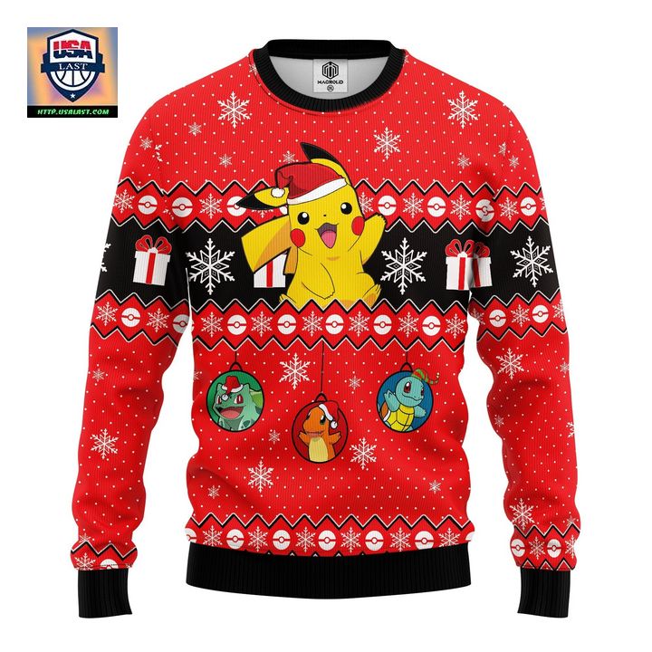 Pokemon Pikachu 3 Ugly Christmas Sweater Amazing Gift Idea Thanksgiving Gift ? Usalast