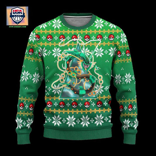 Pokemon Rayquaza Anime Ugly Christmas Sweater Xmas Gift ? Usalast