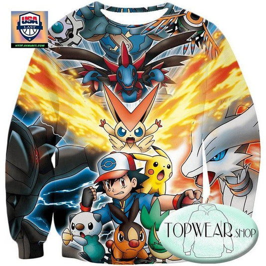 Pokemon Sweaters ? Ketchum Pokemons 3D Sweater Tn3913 ? Usalast