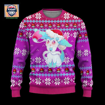 Pokemon Sylveon Anime Ugly Christmas Sweater Xmas Gift ? Usalast