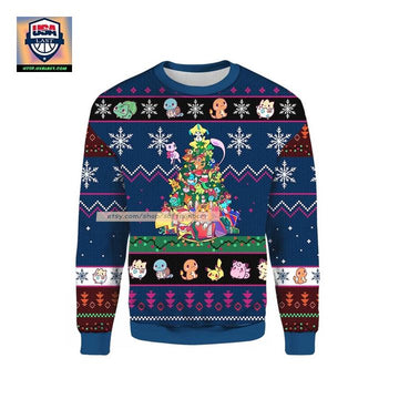 Pokemon Tree Ugly Christmas 3D Sweater ? Usalast
