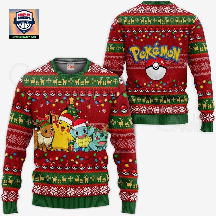 Pokemons Ugly Christmas Sweater Anime Xmas Gift ? Usalast